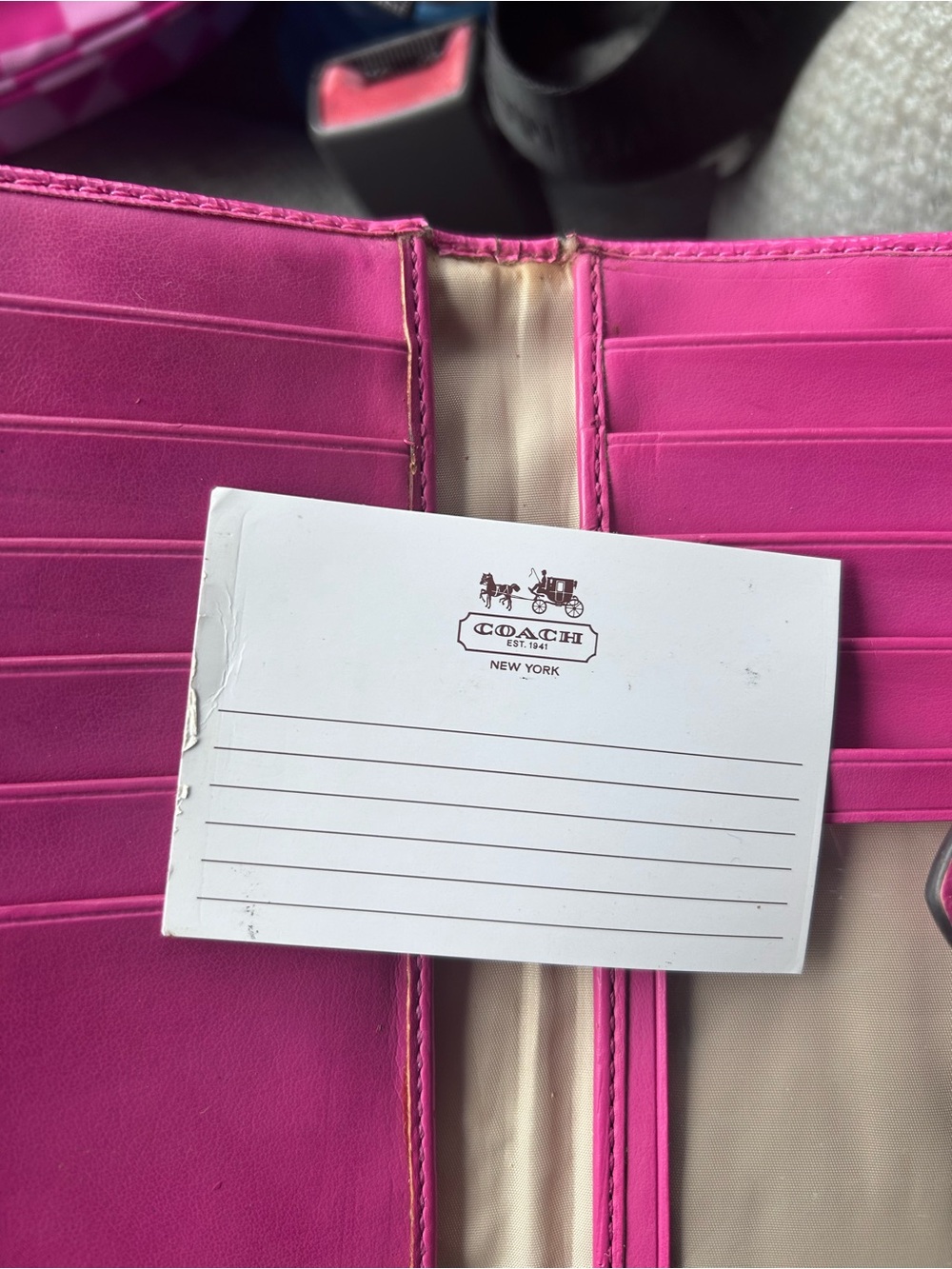 Coach Polka Dot White Wallet with Pink Trim - Picture 6 of 6
